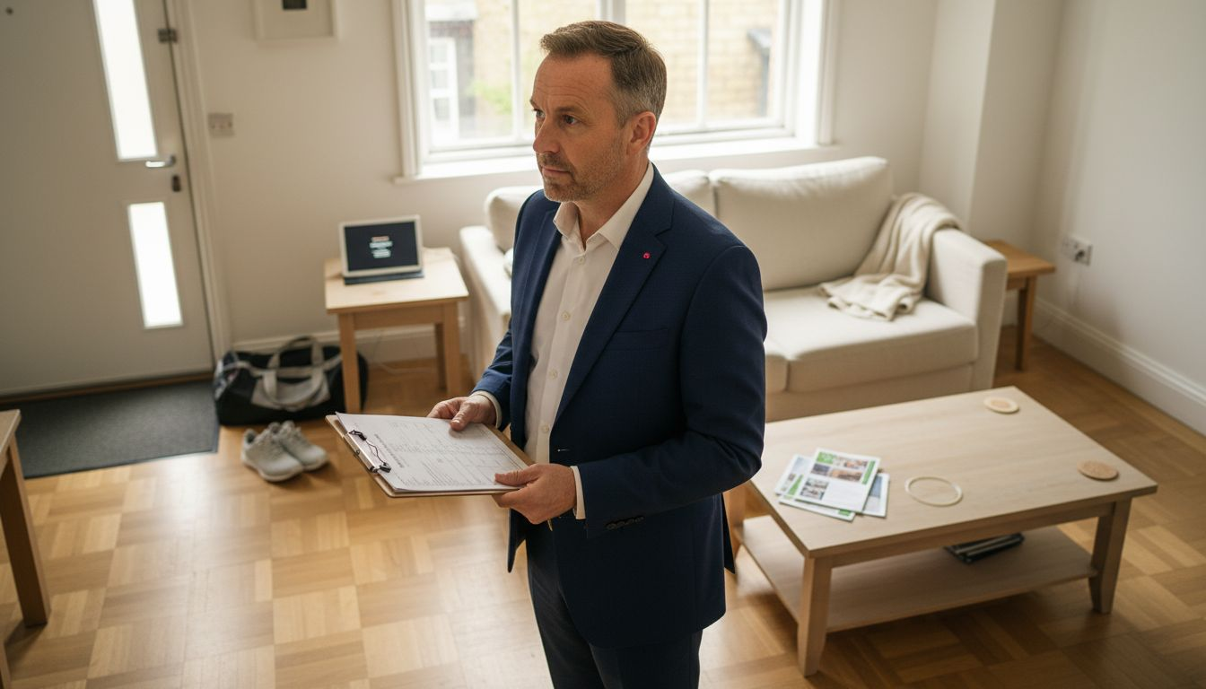 Manager inspecting corporate housing quality