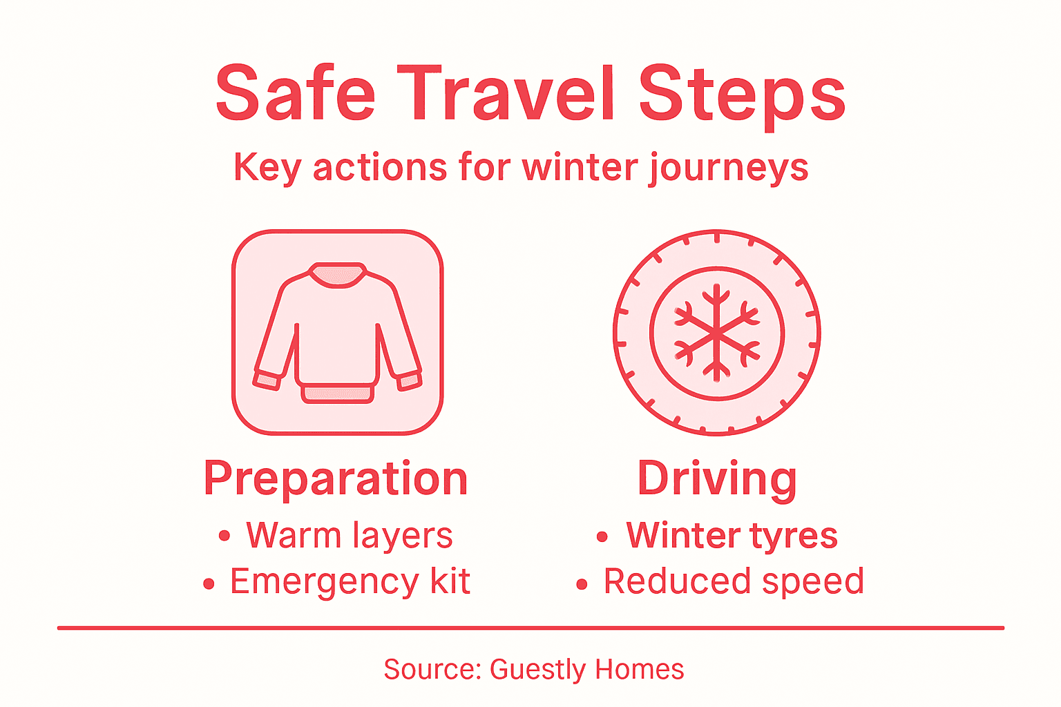 Infographic summarising safe travel steps Sweden