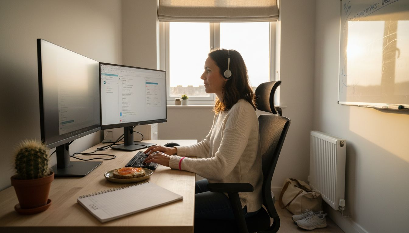 Support team member communicating with guests