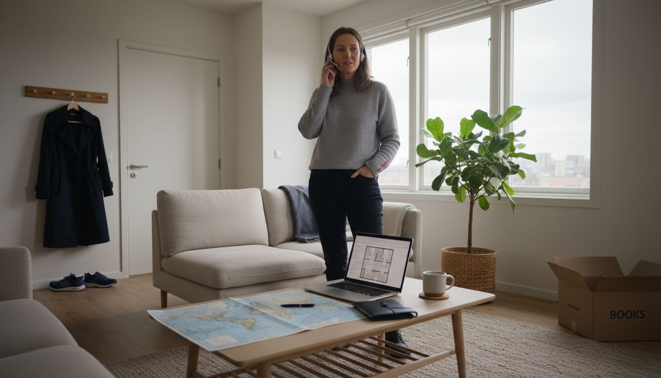 Relocation manager in furnished Swedish apartment