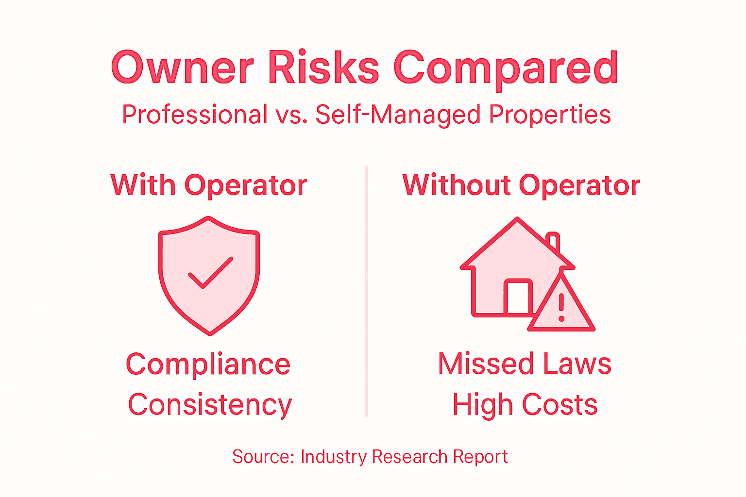 Infographic comparing property owner risks side by side