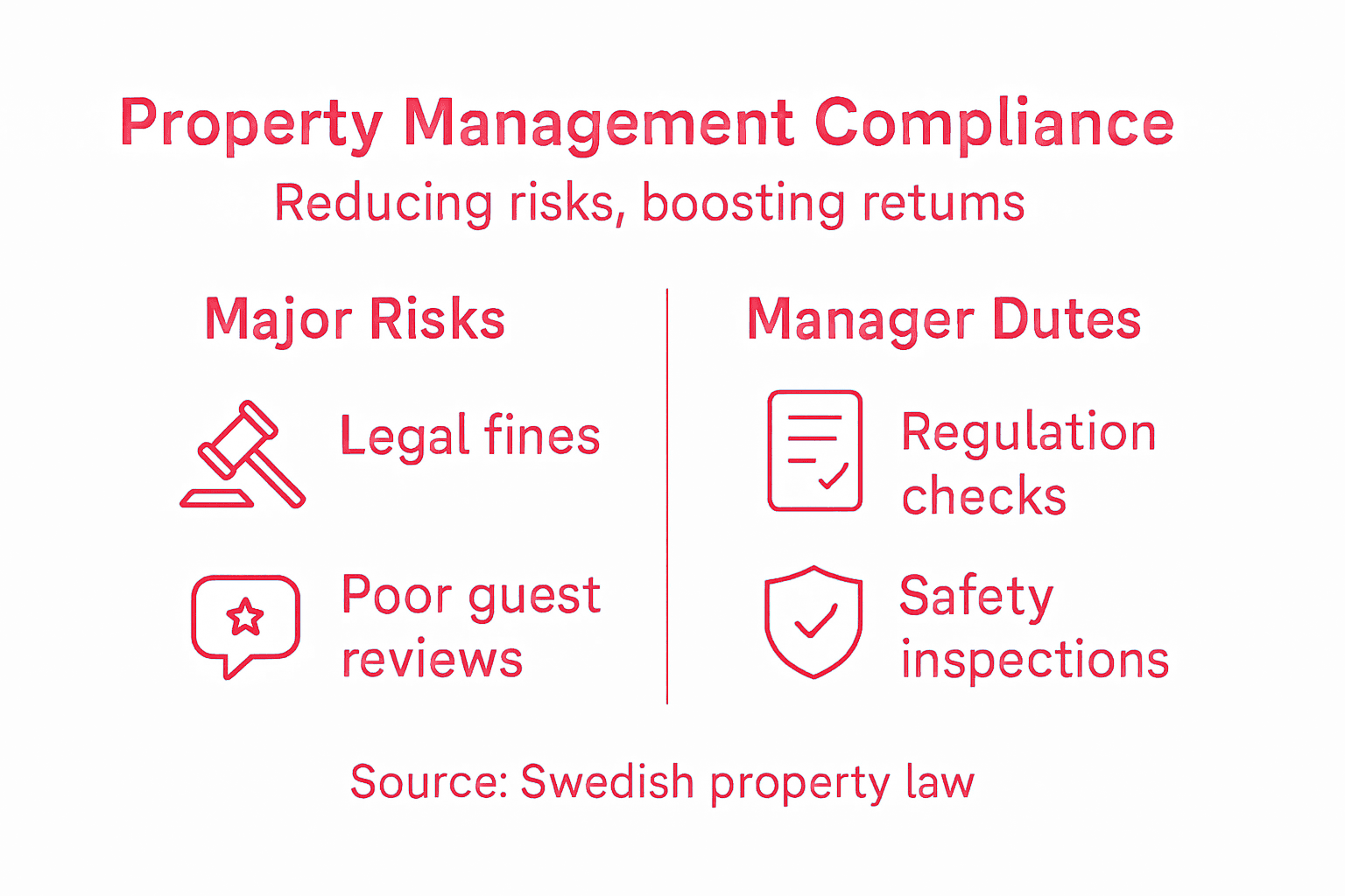 Infographic showing compliance duties and risks