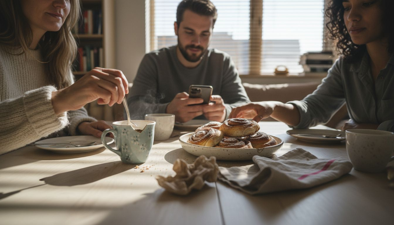 Swedish colleagues sharing Fika coffee break