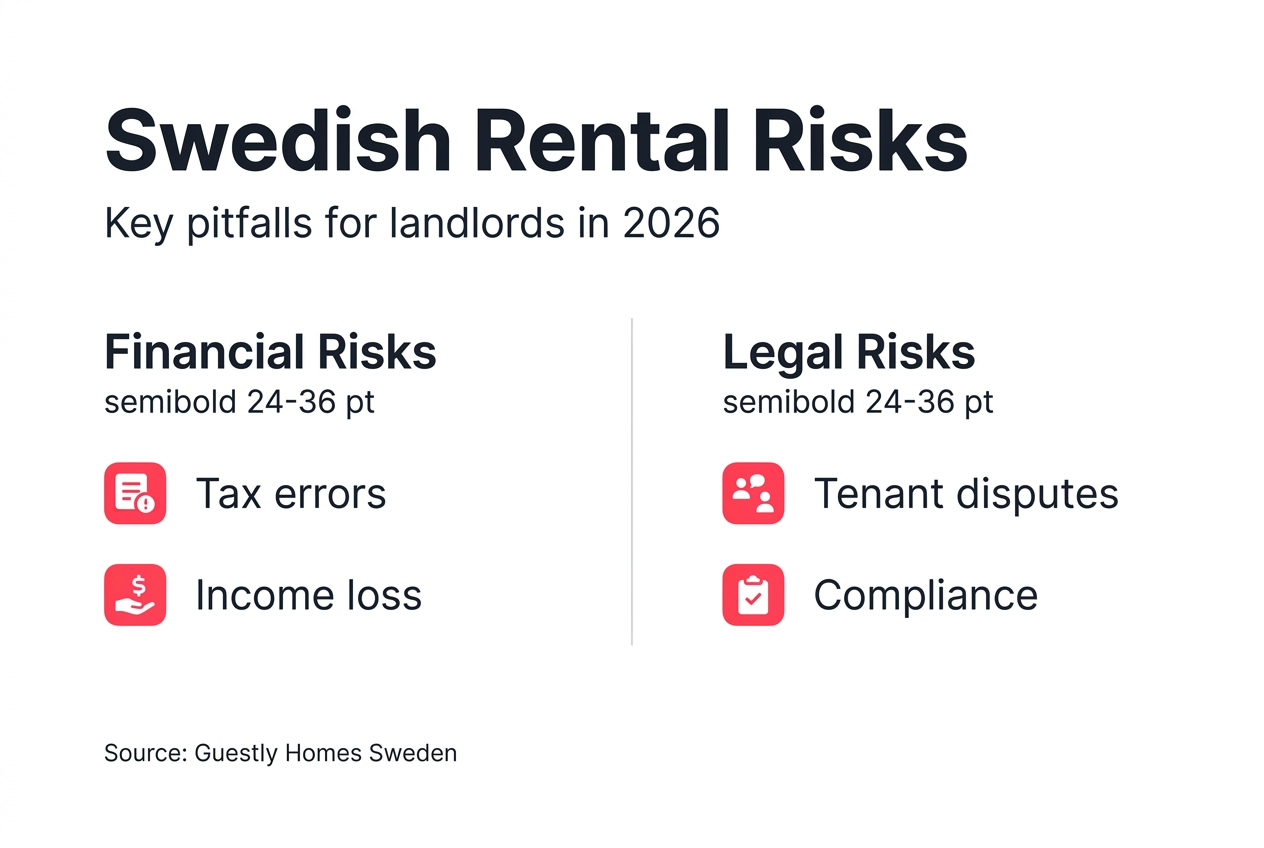 Infographic on Swedish property rental risks