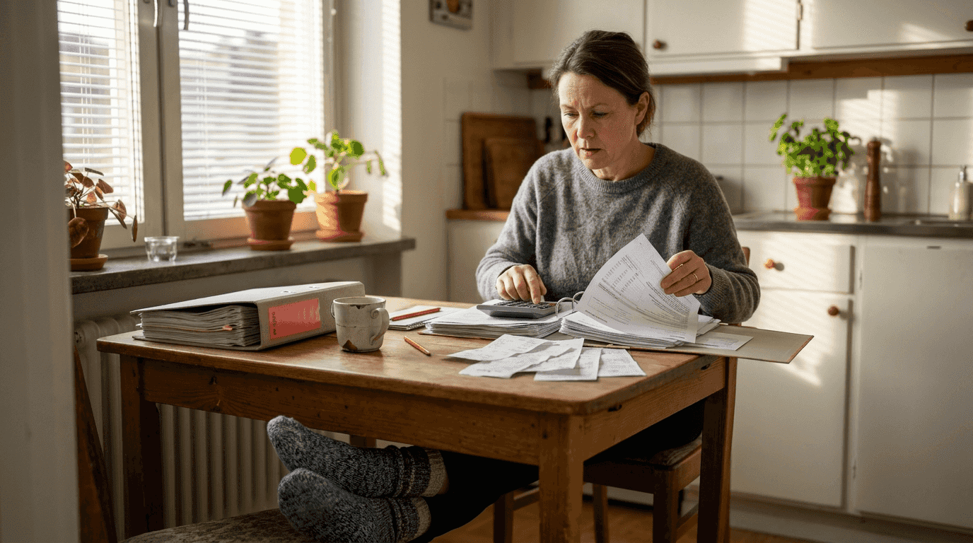 Landlord reviewing Swedish tax documents