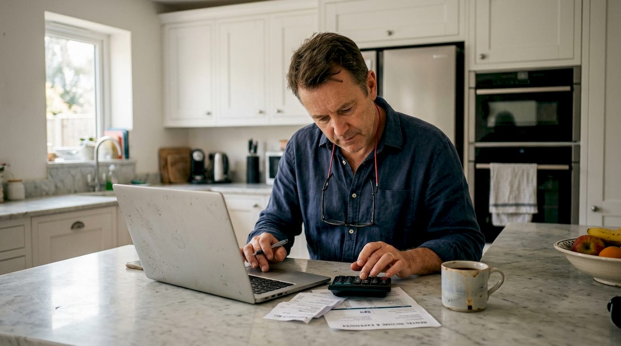 Owner calculating property rental returns