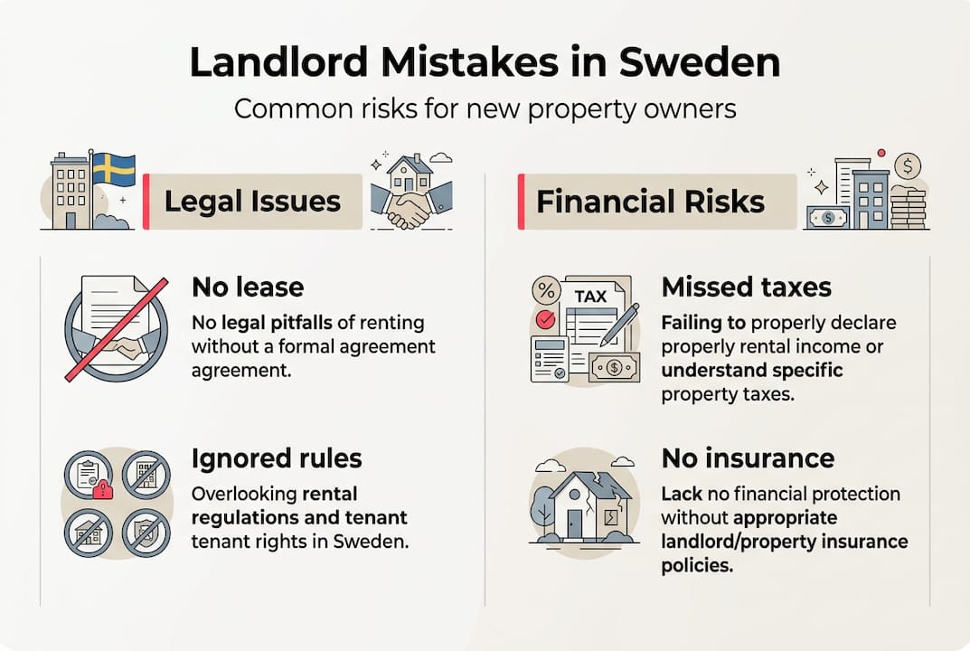 Infographic key first-time landlord mistakes Sweden