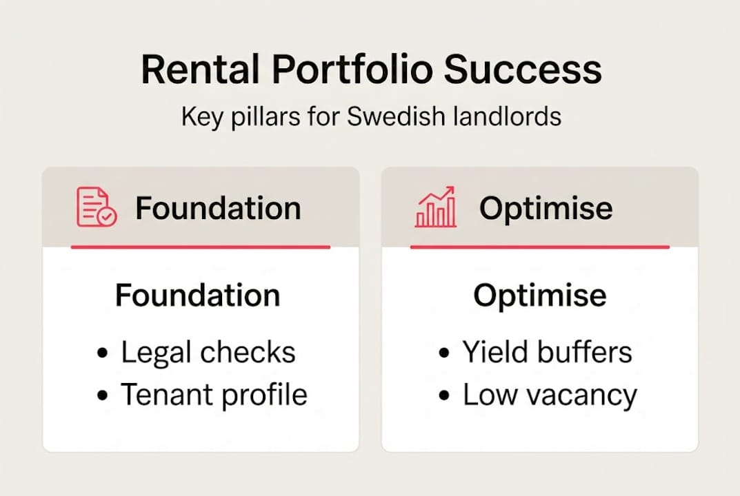 Infographic overview of Swedish rental portfolio keys