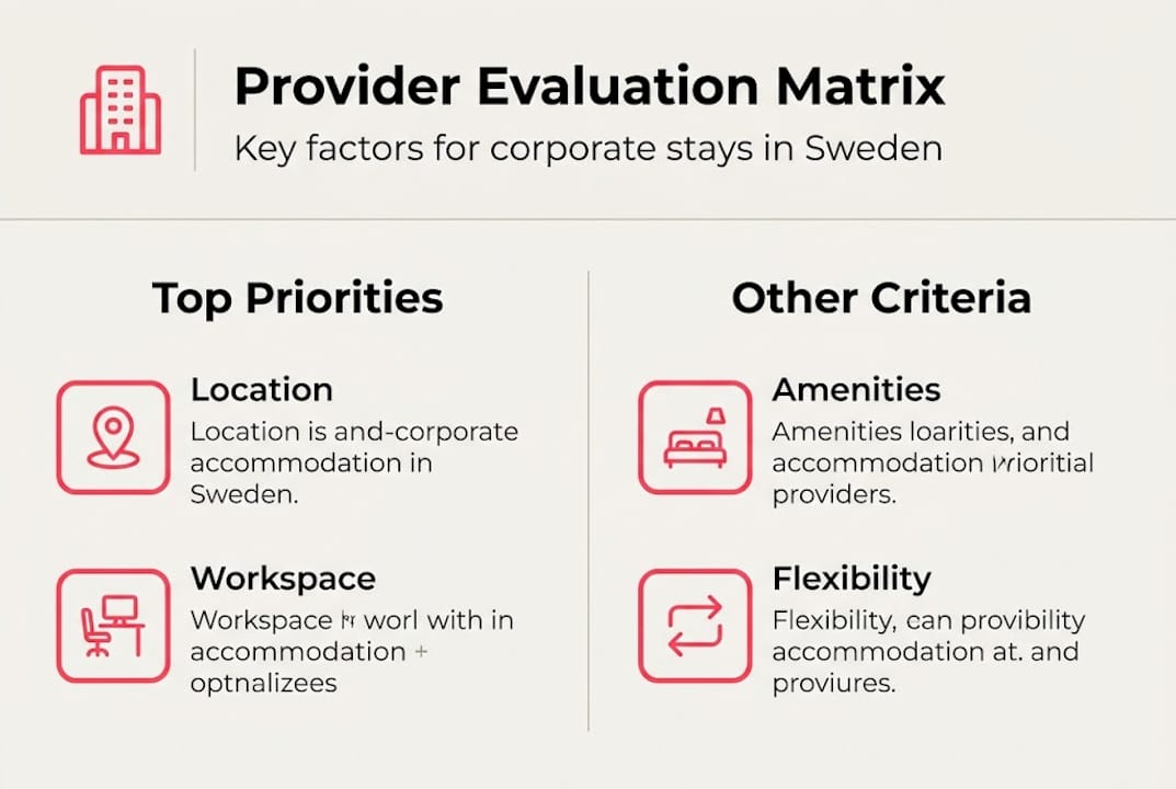 Infographic on provider evaluation matrix essentials