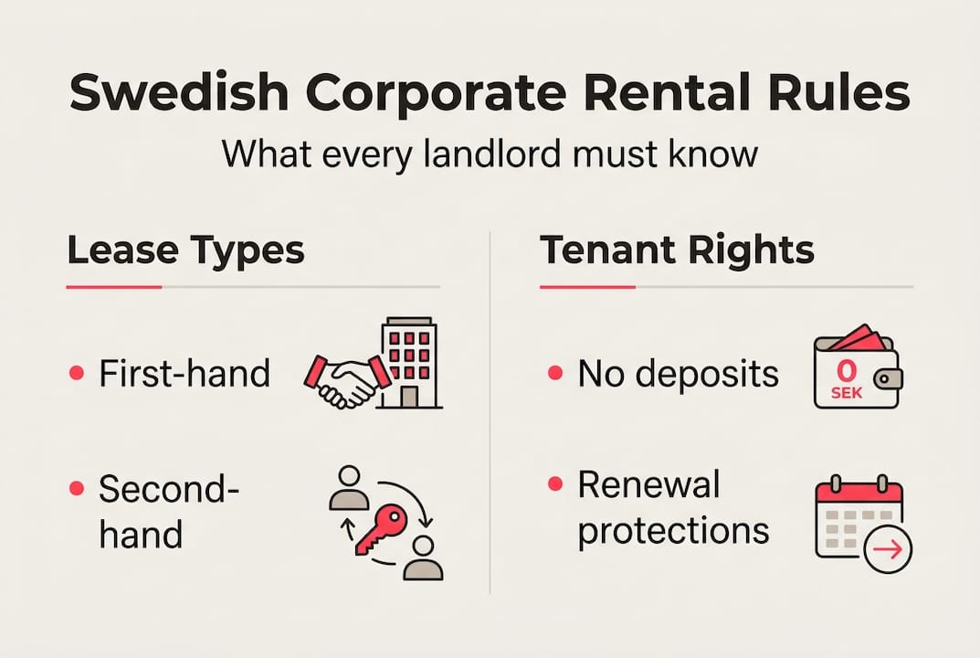Infographic Swedish rental legal basics