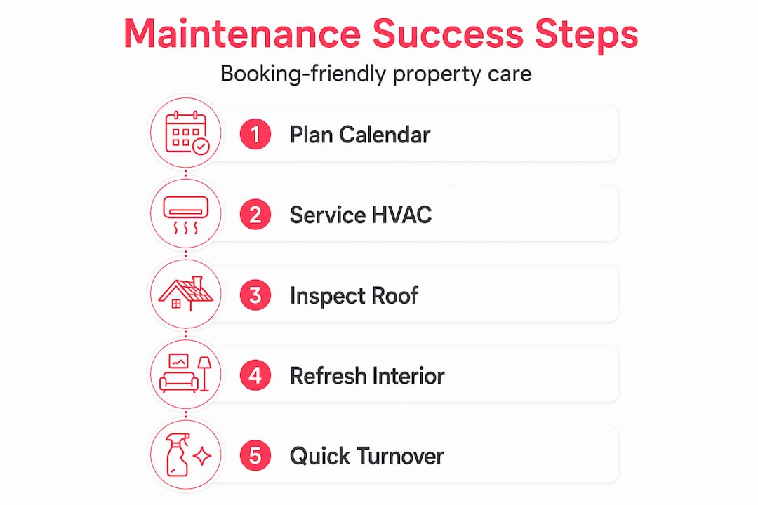 Infographic of rental maintenance steps