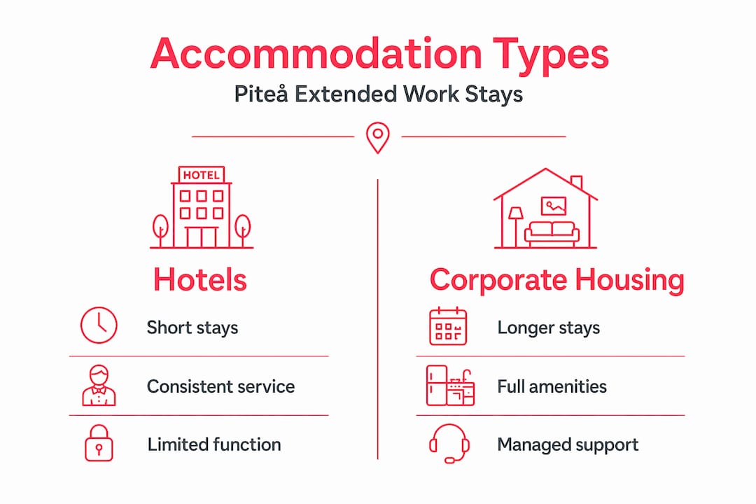 Infographic comparing hotels to corporate housing