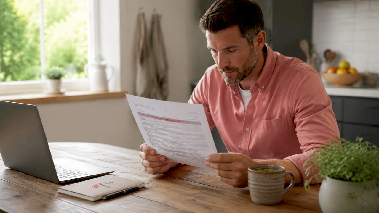 Hands reviewing housing cost comparison spreadsheet
