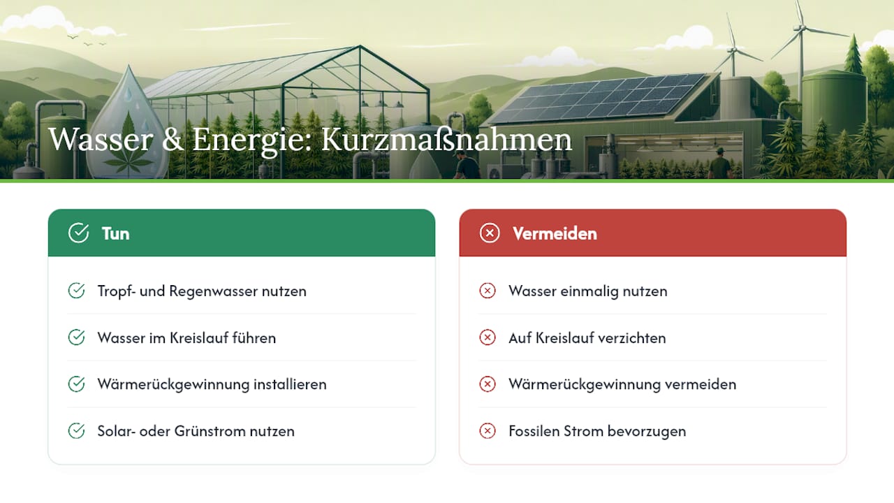 Nachhaltiges Wassermanagement und Energieeffizienz in der Produktion — overview diagram