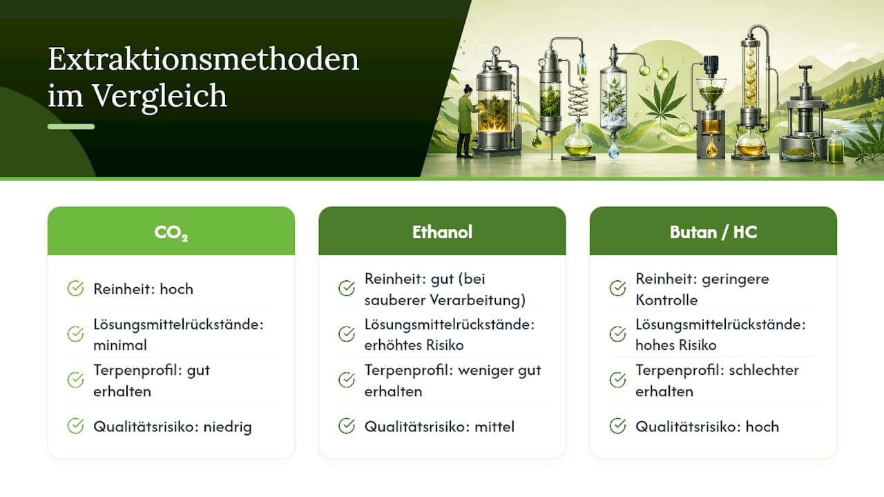Warum ist die Extraktionsmethode ein Qualitätsmerkmal? — overview diagram