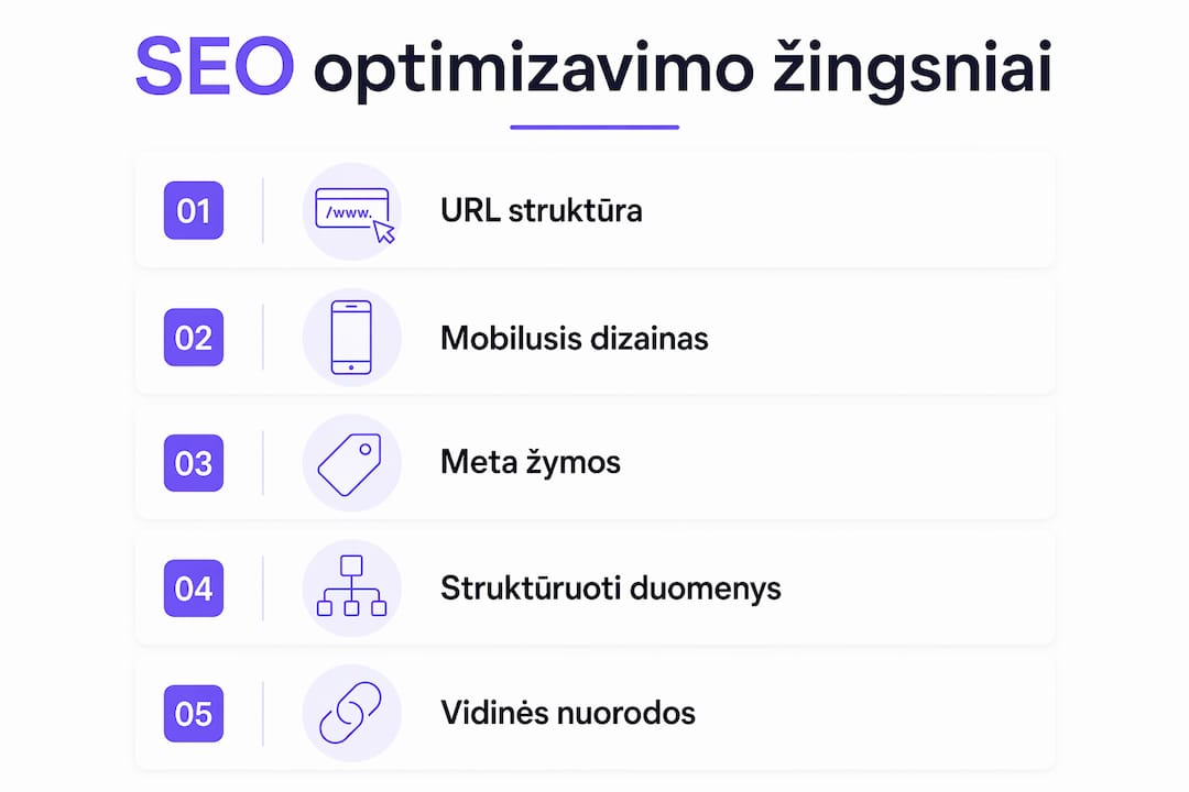 Vizualus gidas: pagrindiniai SEO žingsniai nekilnojamojo turto svetainėms