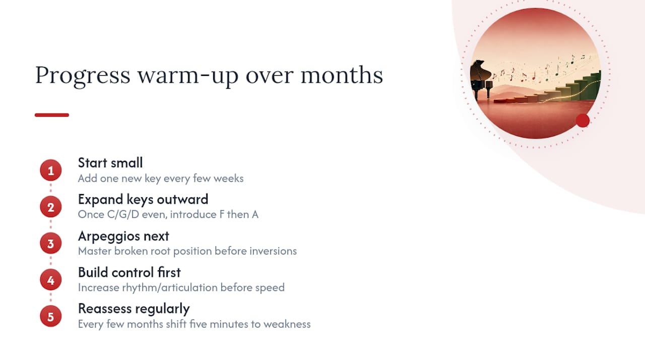 How to progress your warm-up over months, not days — overview diagram