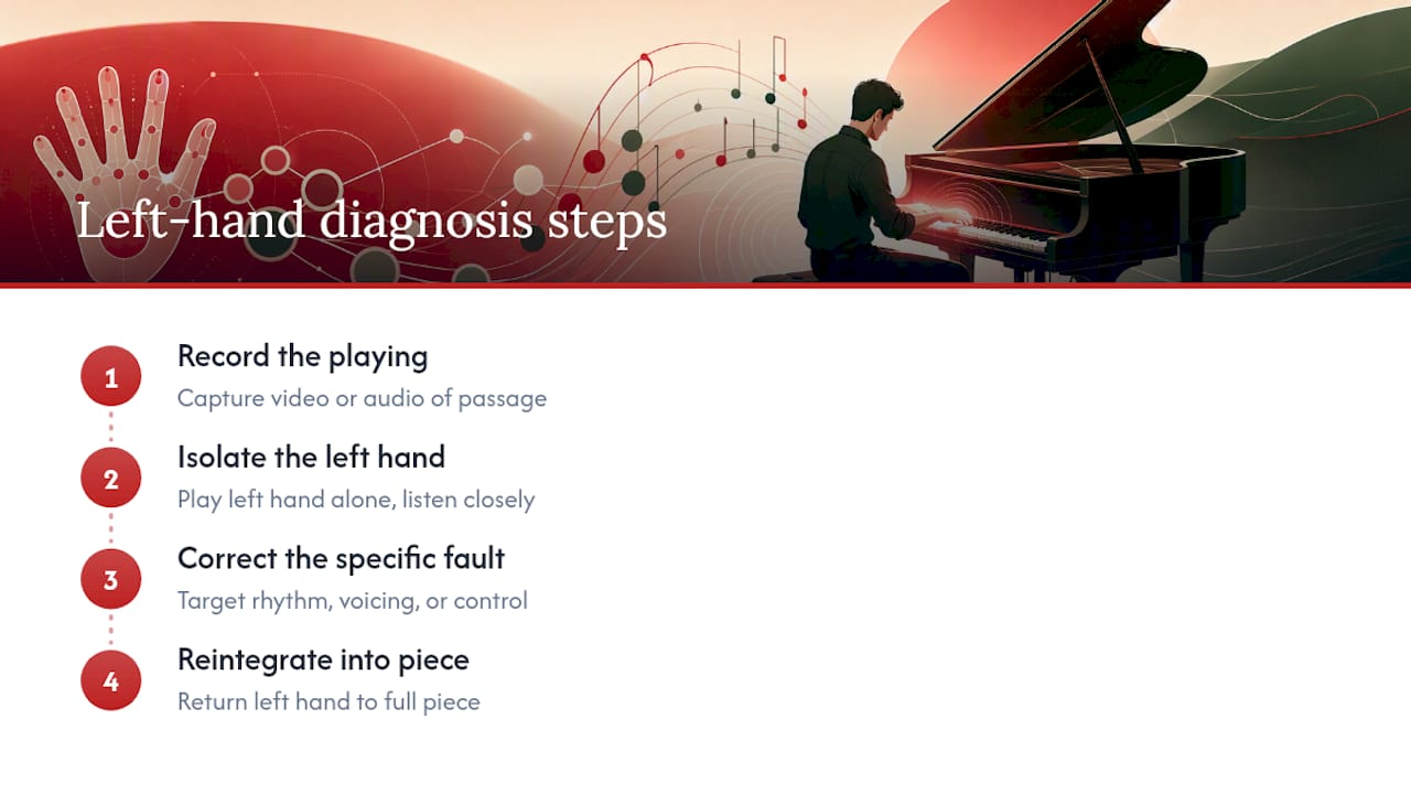 Four-step process for diagnosing left-hand problems