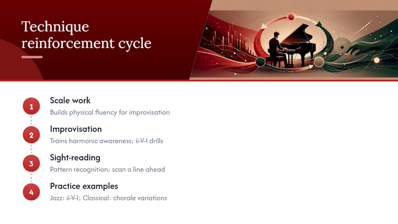 Cycle linking technique improvisation and sight-reading