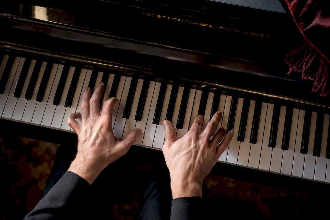Pianist playing contrasting borrowed chords
