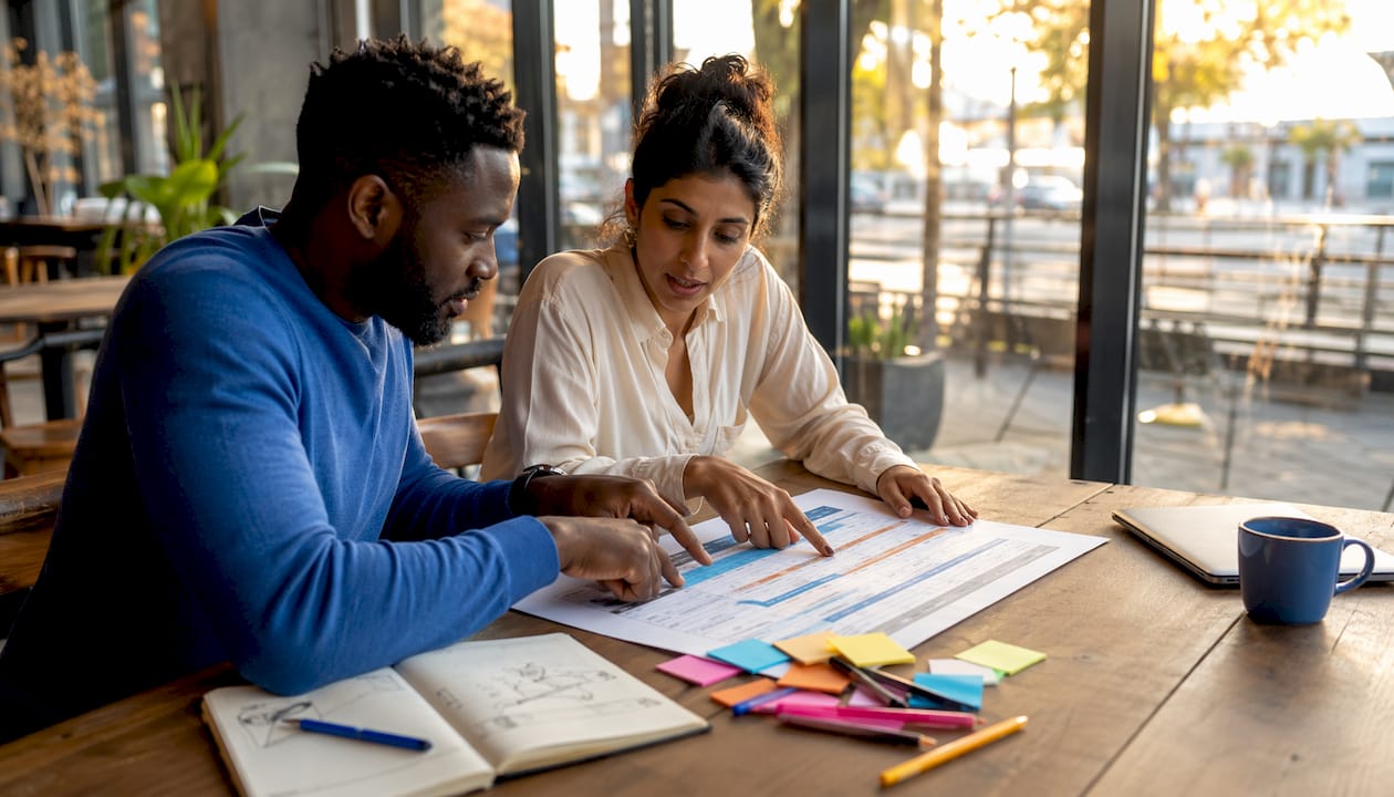Two professionals reviewing domestic worker law comparison