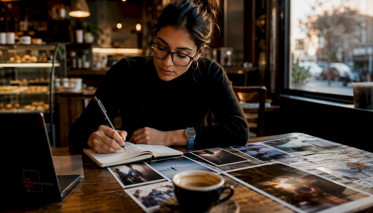 Photographer preparing Nikon contest entry checklist