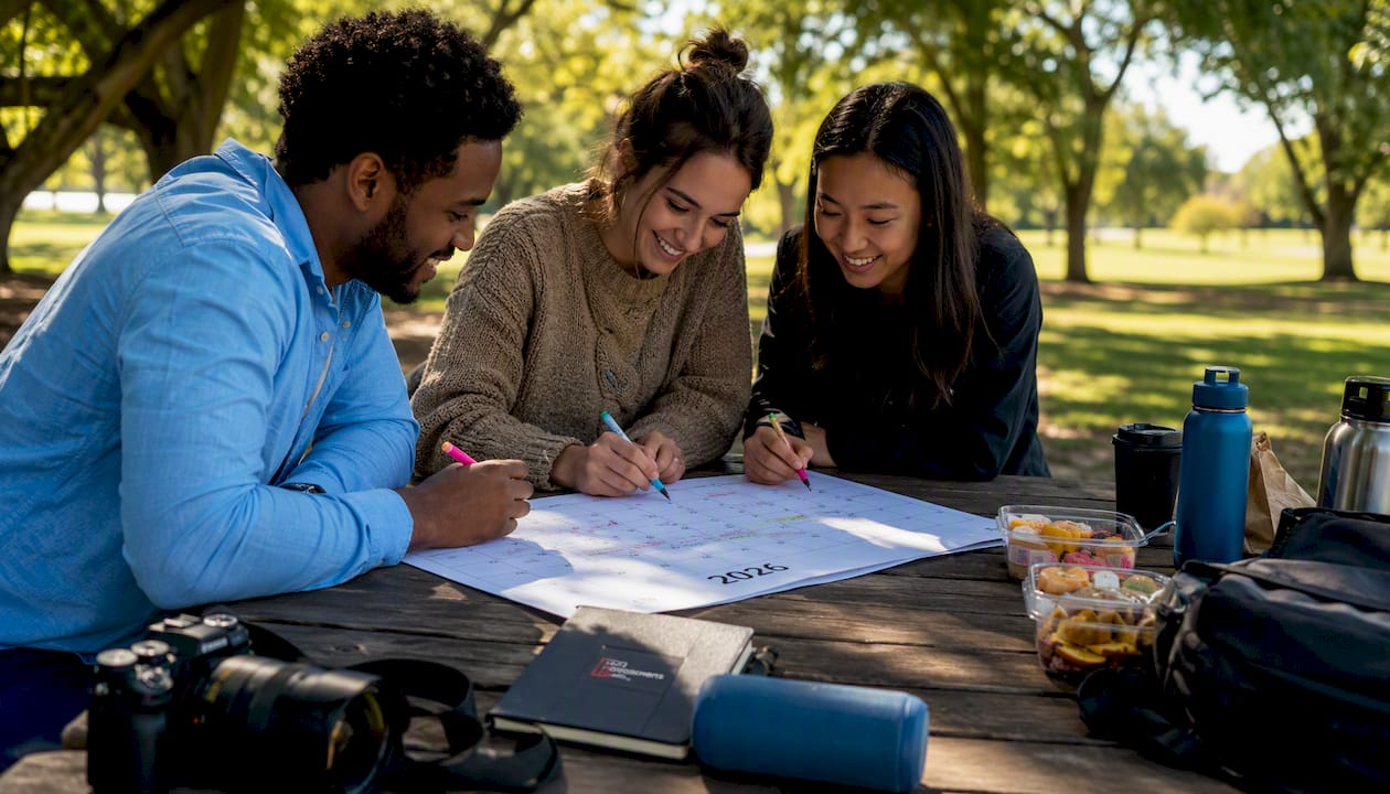 Collaborative planning of Sony contest deadlines with calendar