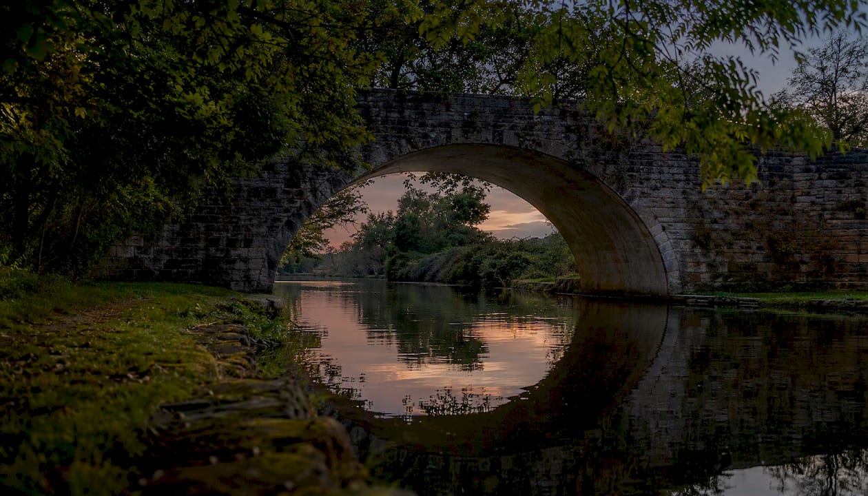 C\&O Canal National Historical Park landscape at golden hour