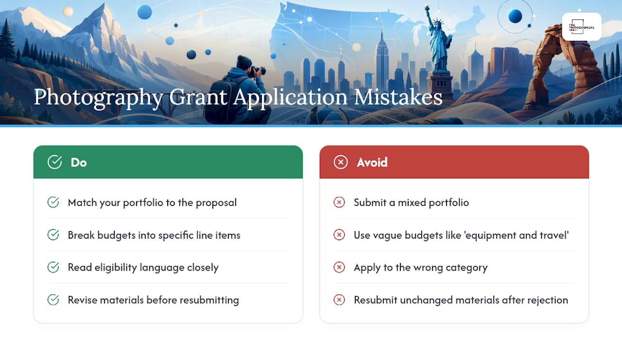 What Mistakes Sink Photography Grant Applications? — overview diagram