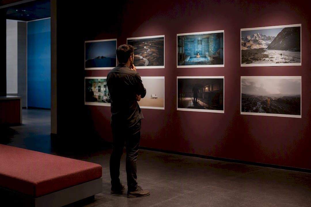 Photographer reviewing an award submission series