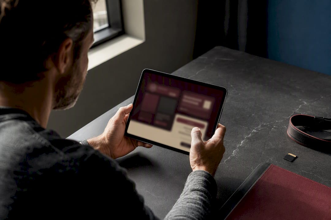 Photographer reviewing contest entry terms