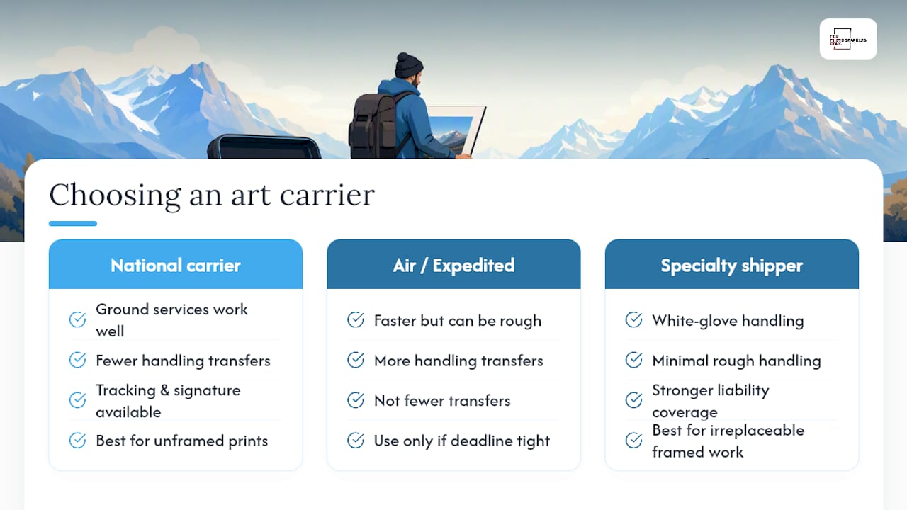 How Do You Choose a Carrier for Art Shipments Specifically? — overview diagram