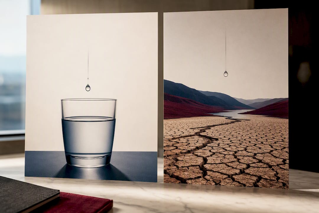 Ilustración de una narrativa visual sobre el agua