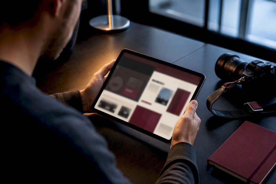 Photographer browsing curated contest listings