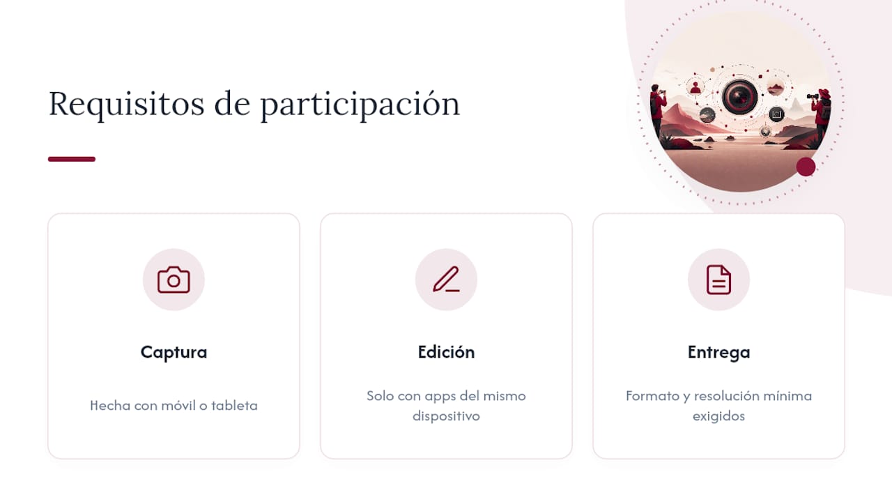 Tres requisitos para participar en concursos de fotografía móvil