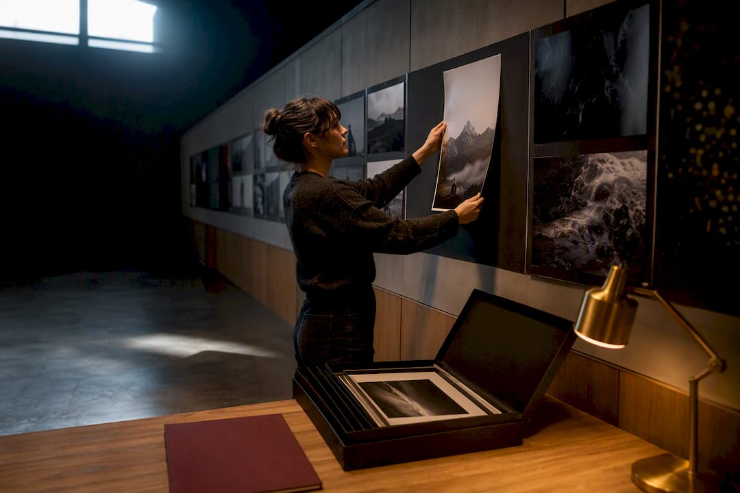 Photographer preparing a contest print submission