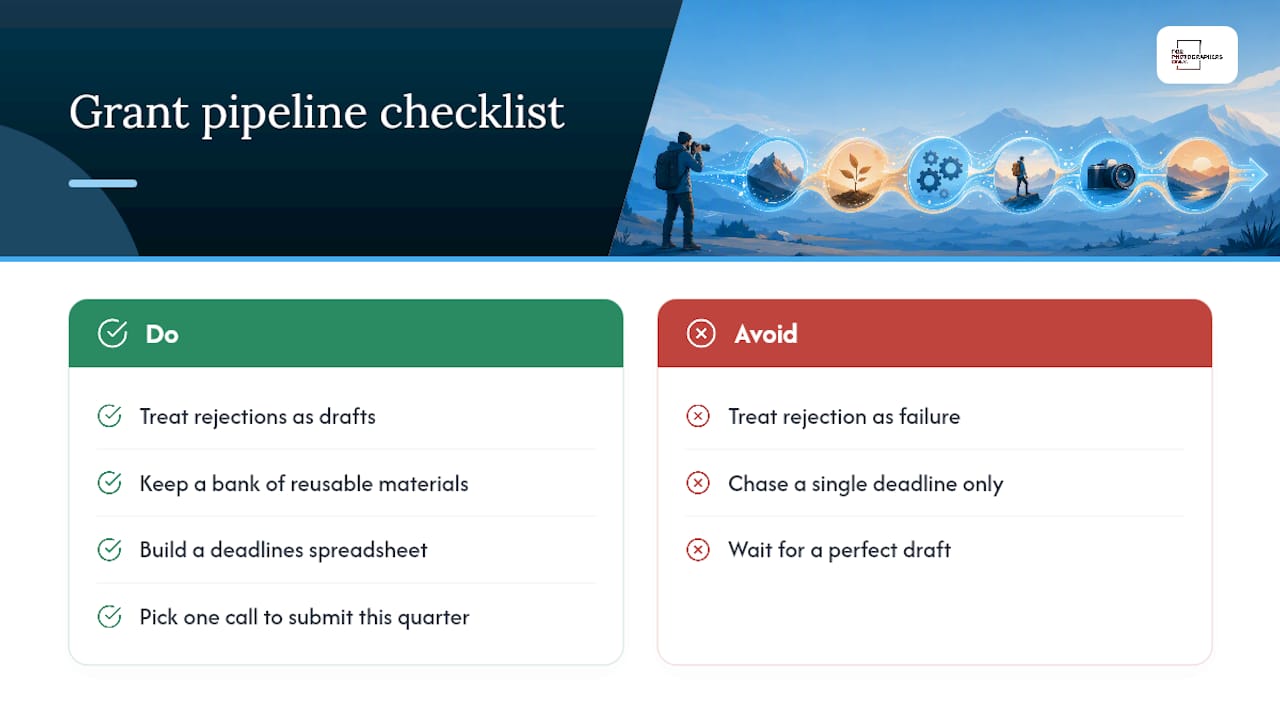 Building a Grant Pipeline Instead of Chasing One Deadline — overview diagram