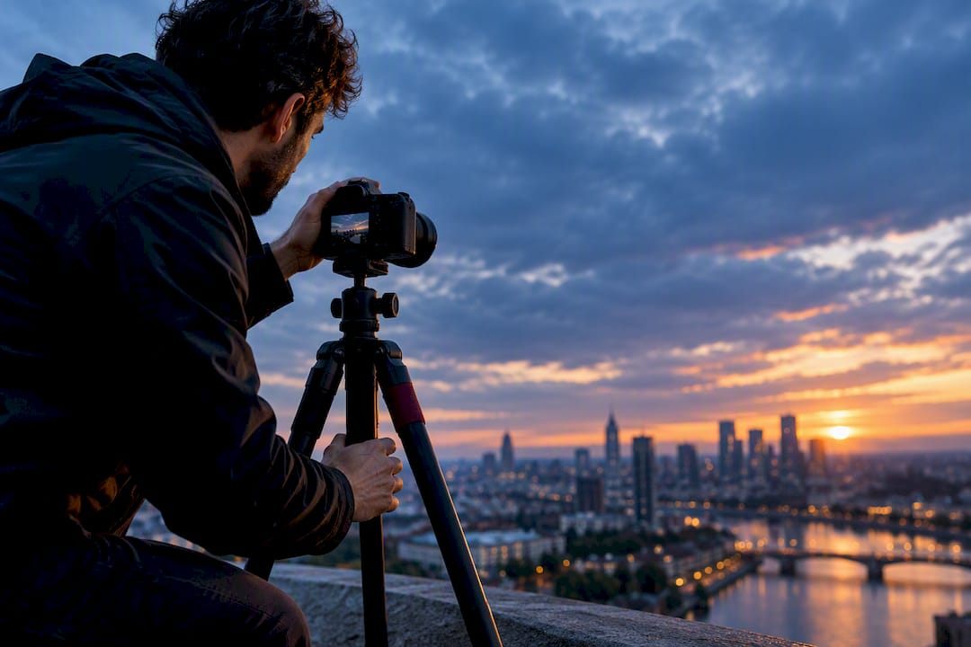 Fotógrafo capturando una secuencia en timelapse