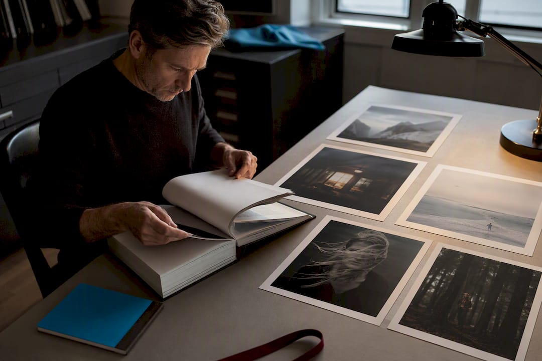 Award photographs and catalogue in print room