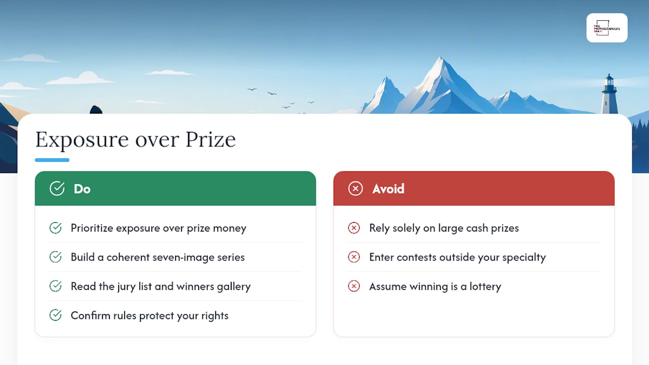 Why Exposure Should Outrank the Prize Check — overview diagram