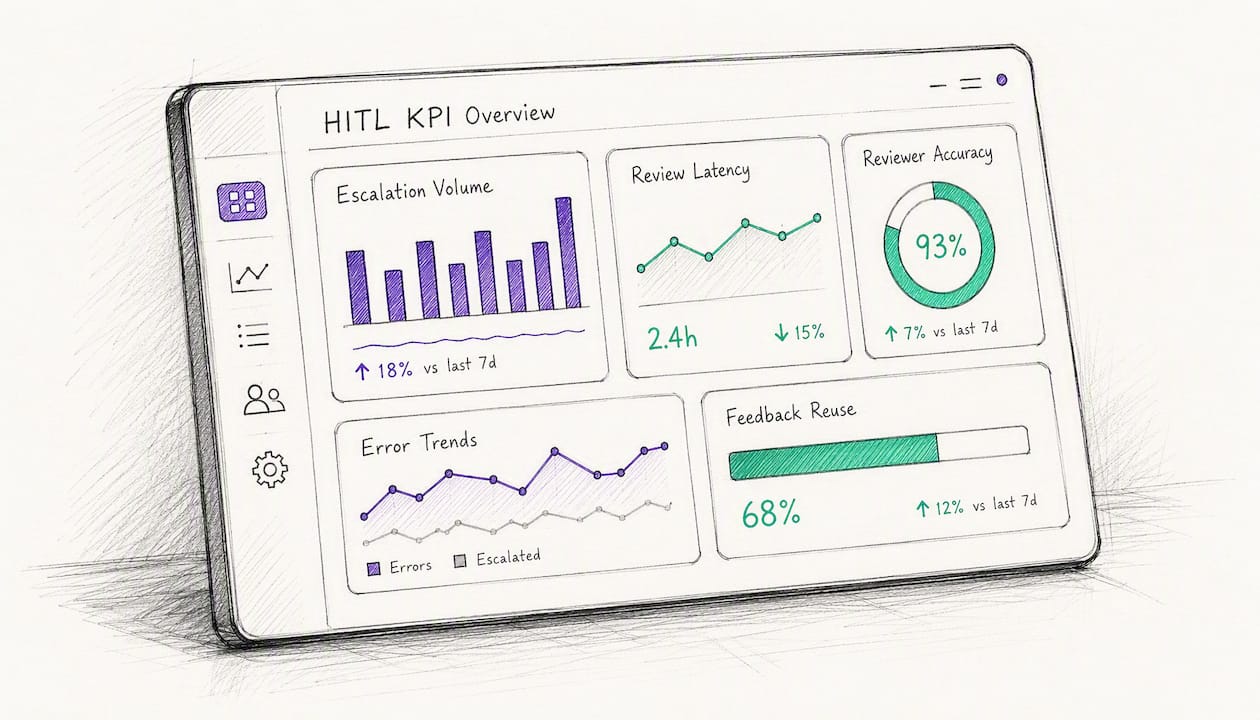 Illustration of HITL KPI dashboard components