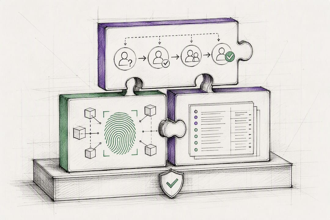 Illustration of governance layer blocks for spreadsheets
