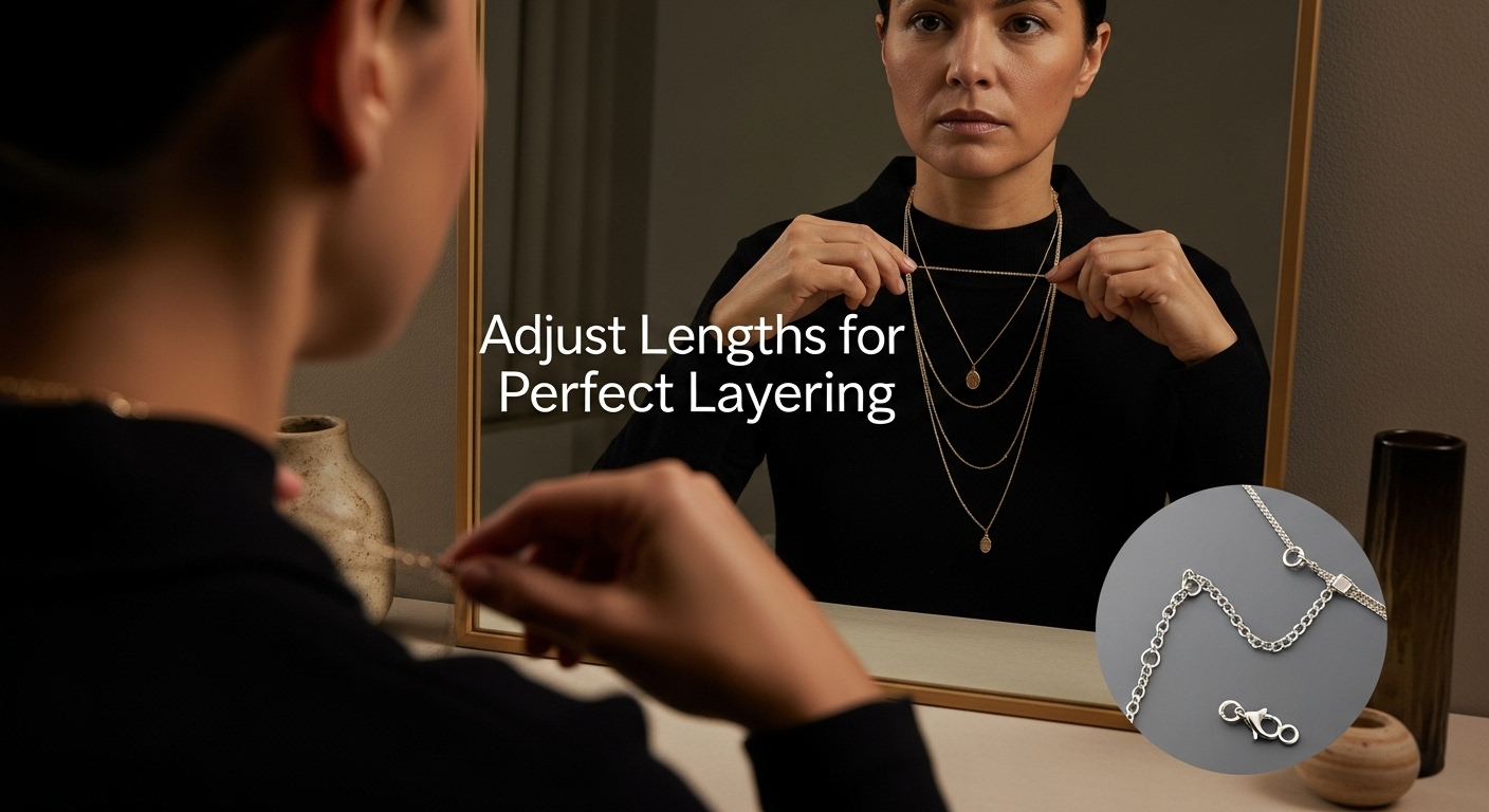 adjust layered necklaces