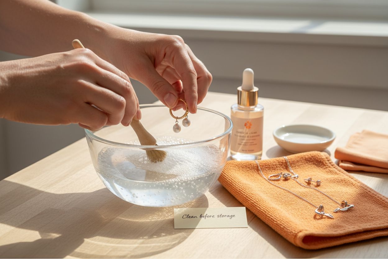 clean jewelry storage