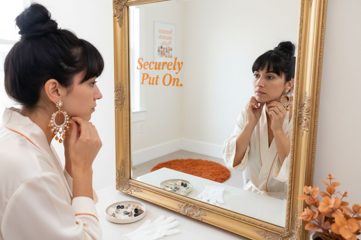 put on statement earrings
