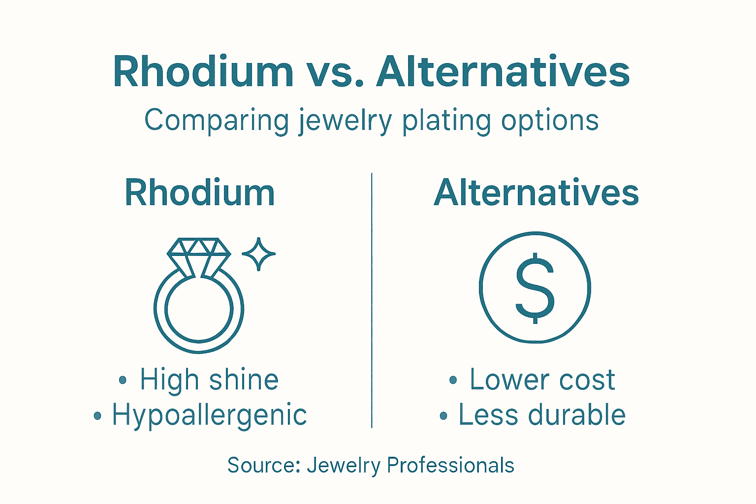 Infographic compares rhodium to alternatives
