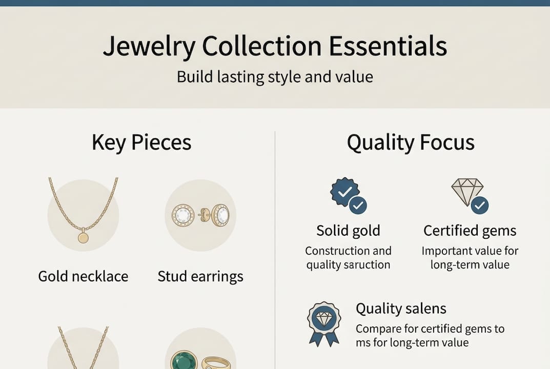 Infographic of key jewelry collection essentials