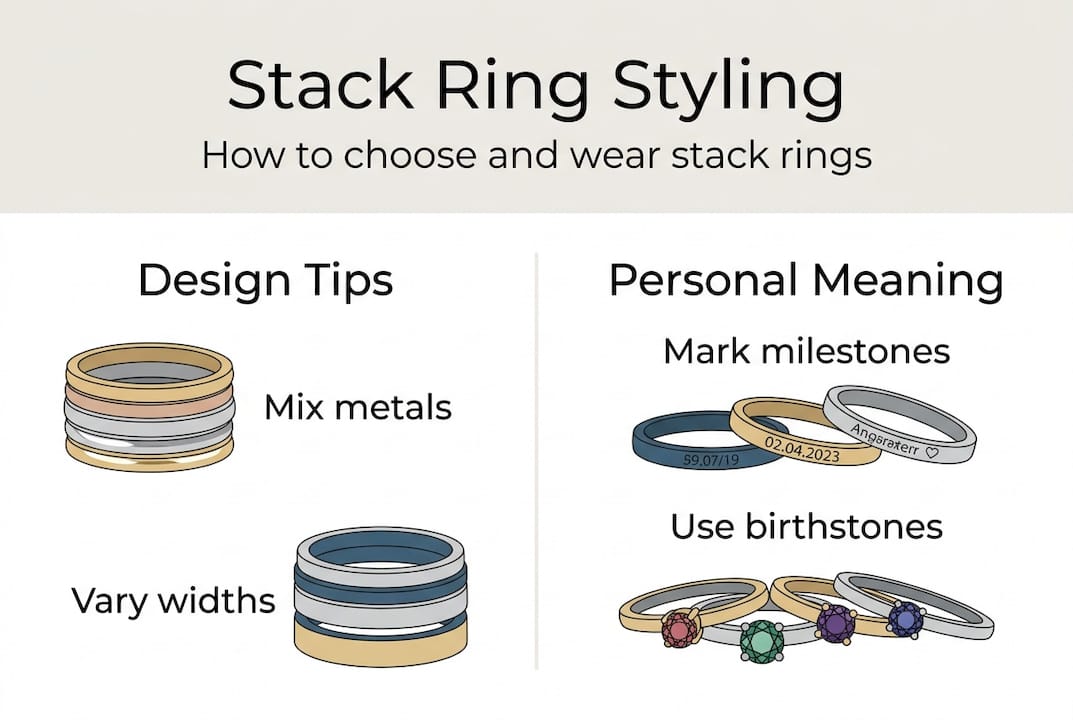 Infographic stack ring styling and meaning