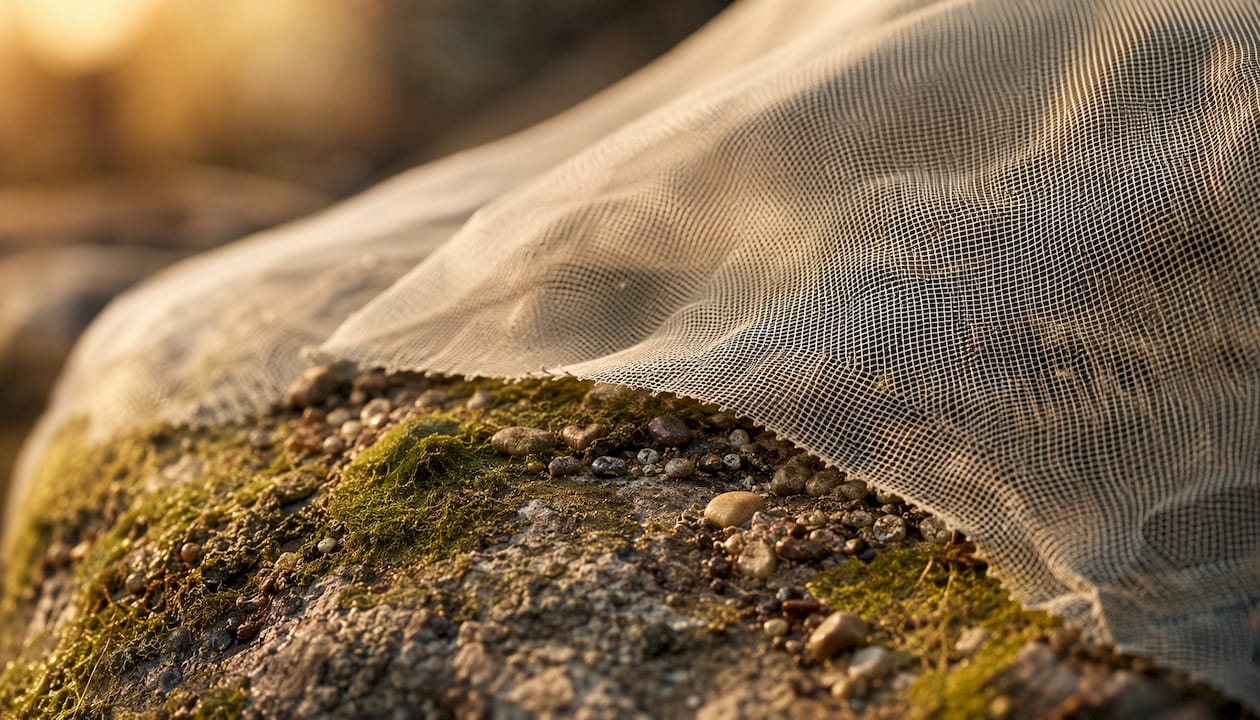 Ultra-fine insect mesh fabric close-up