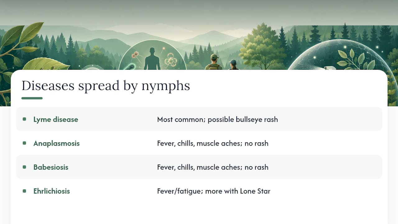 What Diseases Do Nymph Ticks Actually Spread? â overview diagram